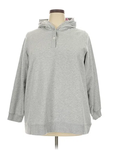 Pre-owned Lands' End Fleece Jacket In Gray