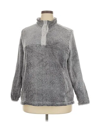 Pre-owned Lands' End Fleece Jacket In Gray