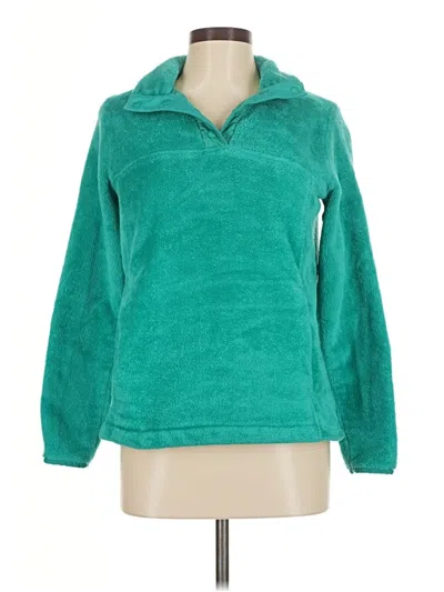 Pre-owned Lands' End Fleece Jacket In Green