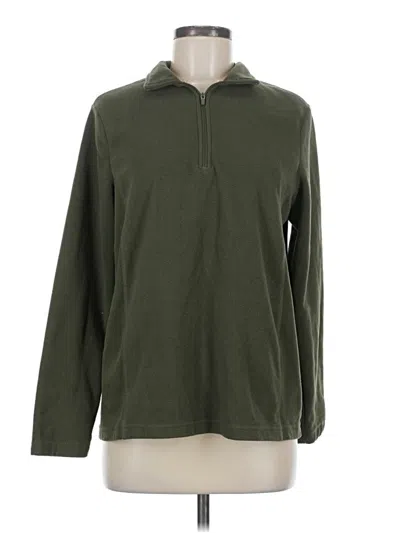 Pre-owned Lands' End Fleece Jacket In Green