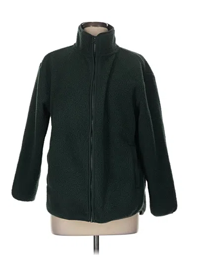 Pre-owned Lands' End Fleece Jacket In Green