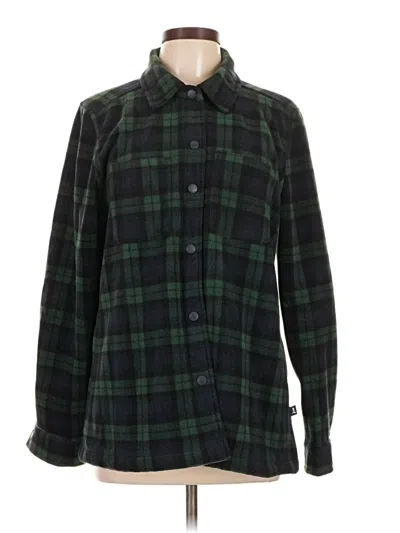 Pre-owned Lands' End Fleece Jacket In Green