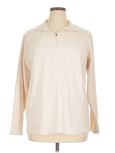 Pre-owned Lands' End Fleece Jacket In Ivory