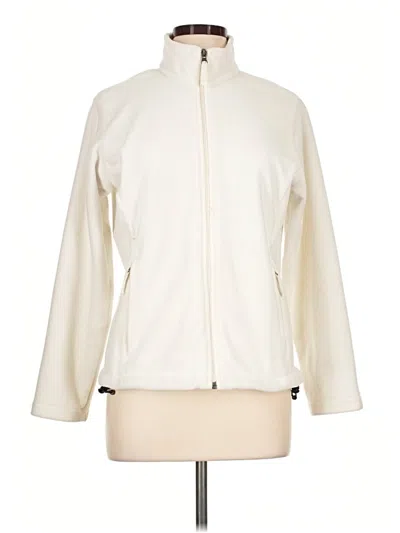 Pre-owned Lands' End Fleece Jacket In Ivory