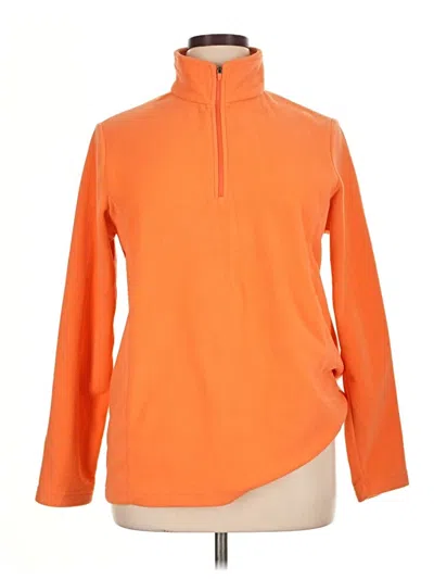 Pre-owned Lands' End Fleece Jacket In Orange