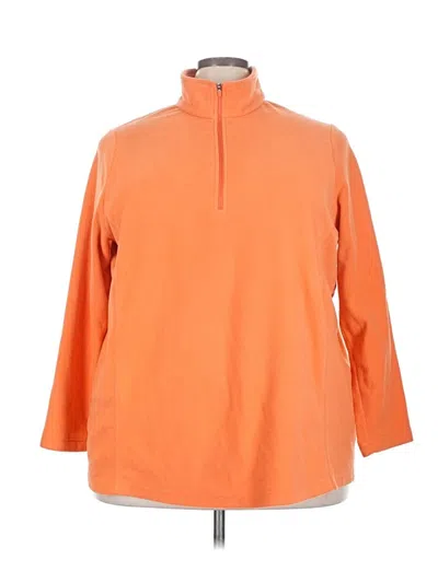 Pre-owned Lands' End Fleece Jacket In Orange