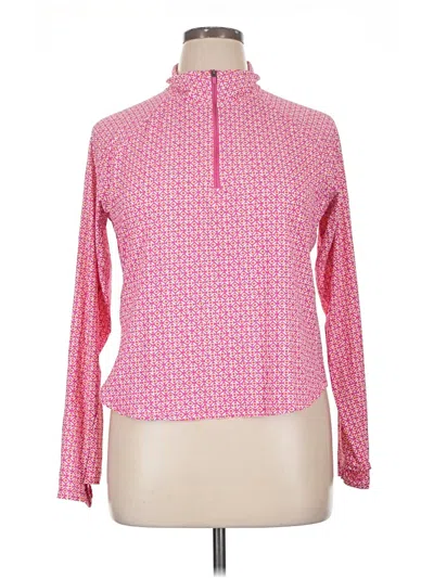 Pre-owned Lands' End Fleece Jacket In Pink