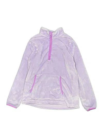Pre-owned Lands' End Kids'  Fleece Jacket In Purple