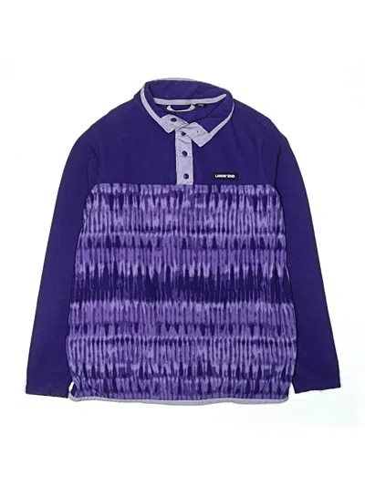 Pre-owned Lands' End Kids'  Fleece Jacket In Purple