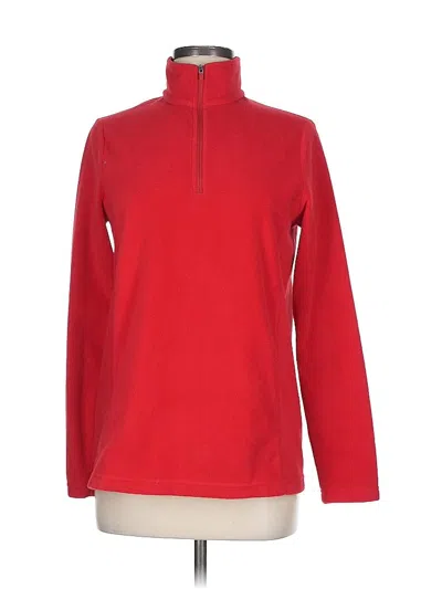 Pre-owned Lands' End Fleece Jacket In Red