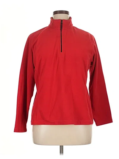 Pre-owned Lands' End Fleece Jacket In Red
