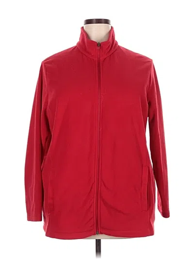 Pre-owned Lands' End Fleece Jacket In Red