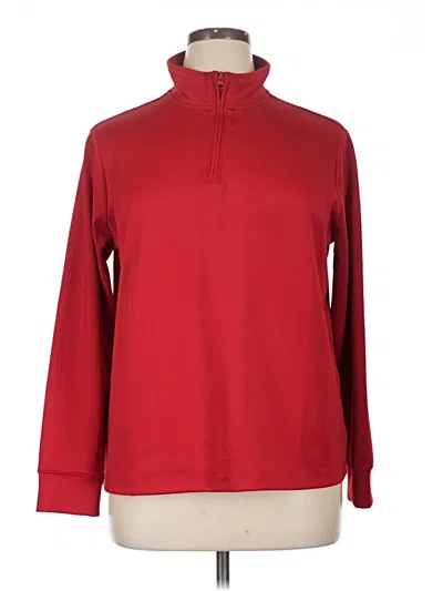 Pre-owned Lands' End Fleece Jacket In Red