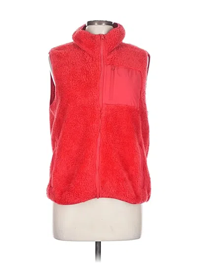 Pre-owned Lands' End Fleece Jacket In Red