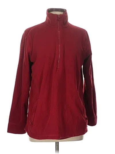 Pre-owned Lands' End Fleece Jacket In Red