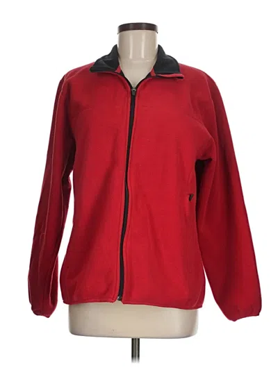 Pre-owned Lands' End Fleece Jacket In Red