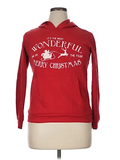 Pre-owned Lands' End Fleece Jacket In Red