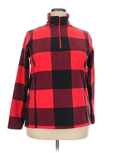 Pre-owned Lands' End Fleece Jacket In Red