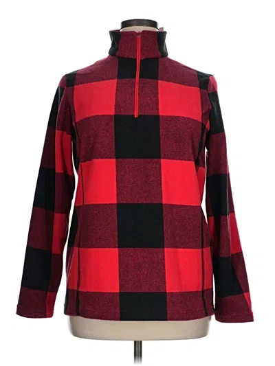 Pre-owned Lands' End Fleece Jacket In Red