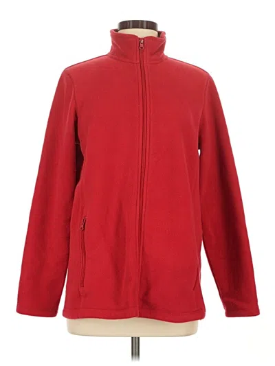 Pre-owned Lands' End Fleece Jacket In Red