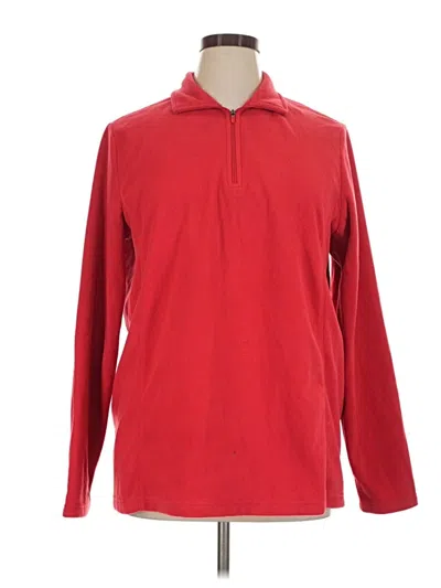 Pre-owned Lands' End Fleece Jacket In Red