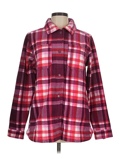 Pre-owned Lands' End Fleece Jacket In Red