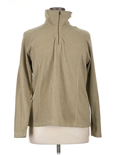 Pre-owned Lands' End Fleece Jacket In Tan