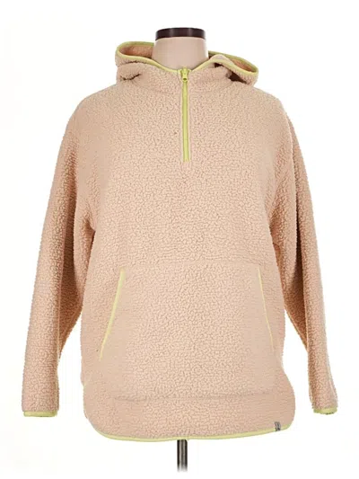 Pre-owned Lands' End Fleece Jacket In Tan