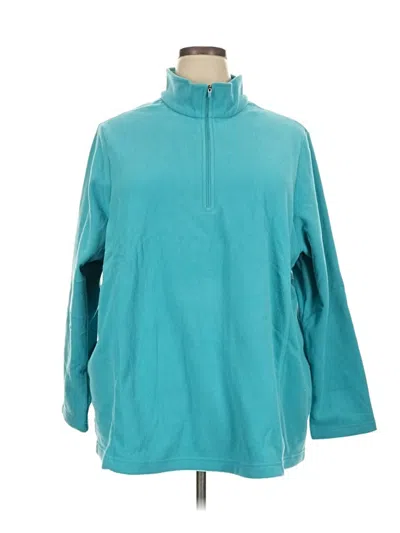 Pre-owned Lands' End Fleece Jacket In Teal