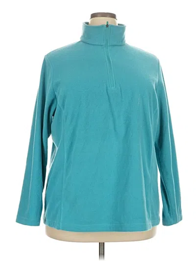 Pre-owned Lands' End Fleece Jacket In Teal