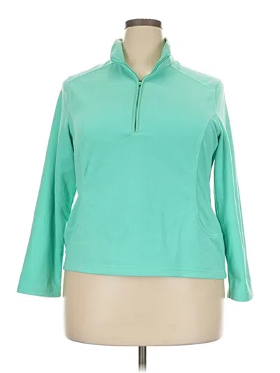 Pre-owned Lands' End Fleece Jacket In Teal