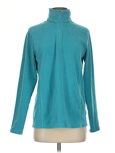 Pre-owned Lands' End Fleece Jacket In Teal