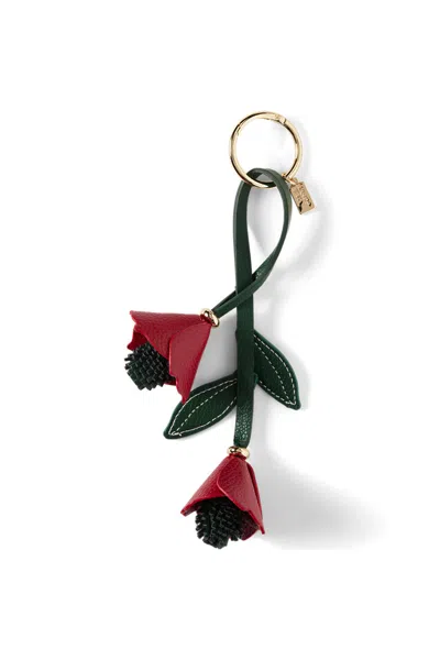 Lands' End Flower Bag Charm In Red
