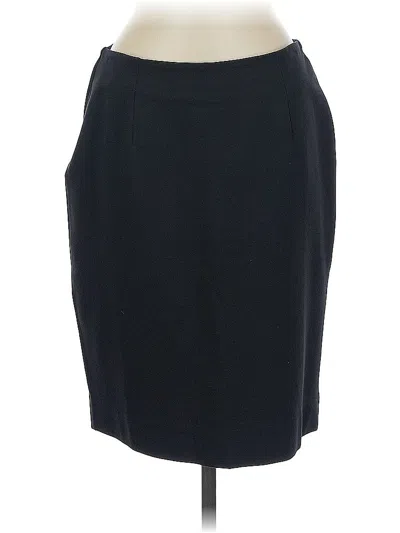Pre-owned Lands' End Formal Skirt In Black