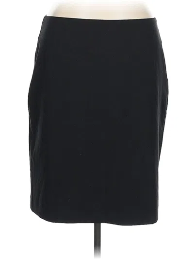 Pre-owned Lands' End Formal Skirt In Black