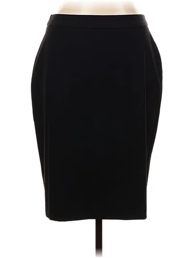 Pre-owned Lands' End Formal Skirt In Black