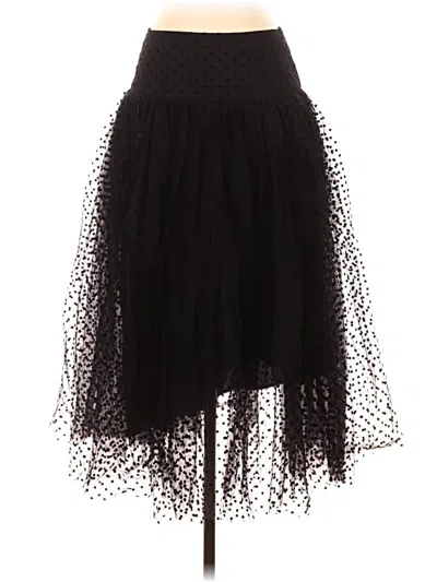 Pre-owned Lands' End Formal Skirt In Black