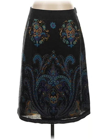 Pre-owned Lands' End Formal Skirt In Black