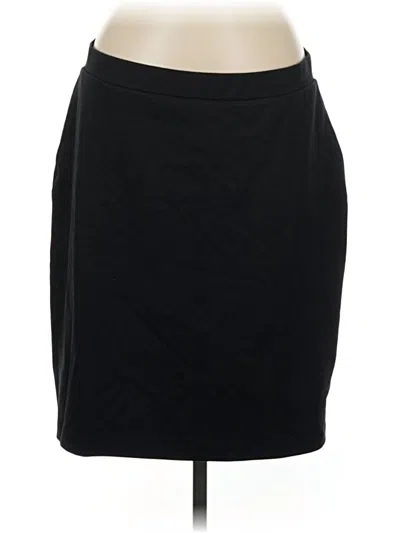 Pre-owned Lands' End Formal Skirt In Black
