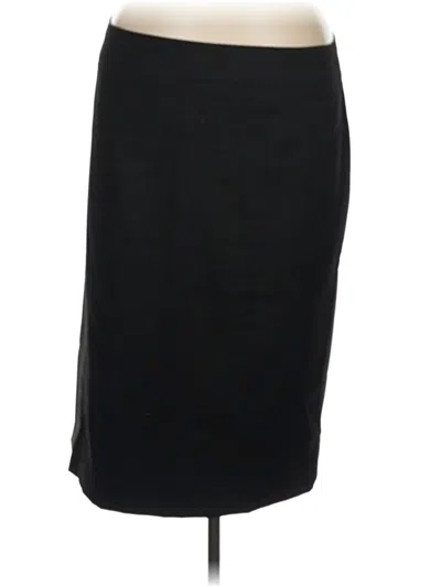 Pre-owned Lands' End Formal Skirt In Black