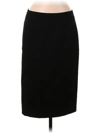 Pre-owned Lands' End Formal Skirt In Black