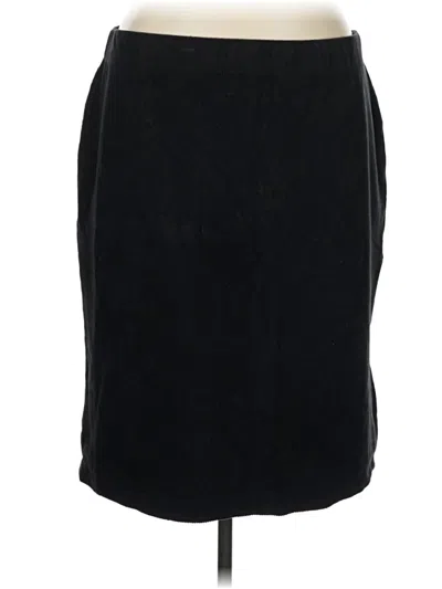 Pre-owned Lands' End Formal Skirt In Black