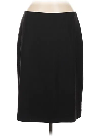 Pre-owned Lands' End Formal Skirt In Black