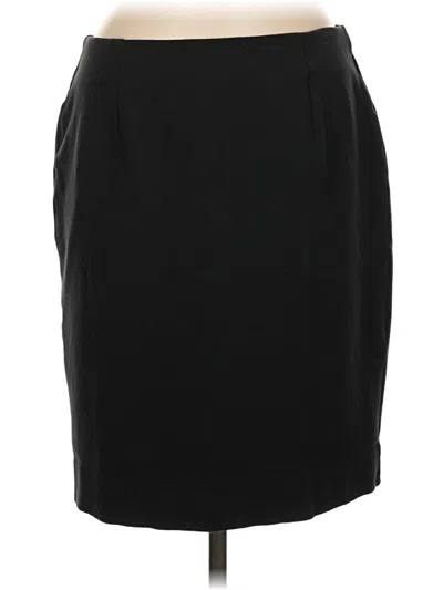 Pre-owned Lands' End Formal Skirt In Black