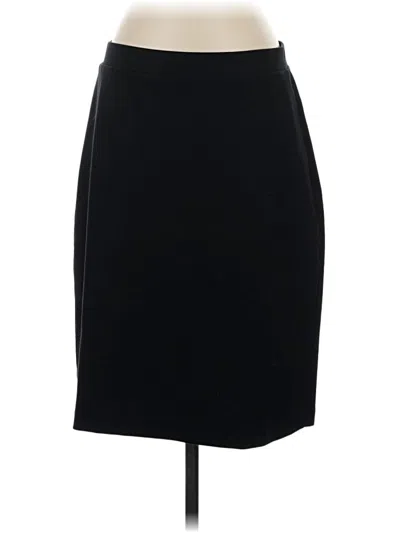 Pre-owned Lands' End Formal Skirt In Black