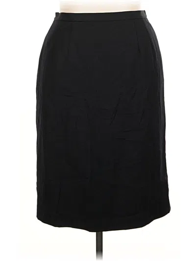 Pre-owned Lands' End Formal Skirt In Black