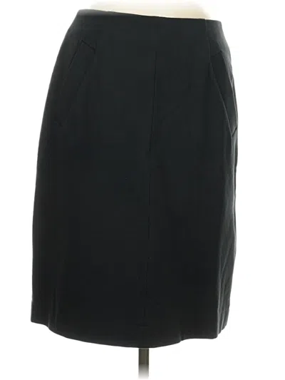Pre-owned Lands' End Formal Skirt In Black