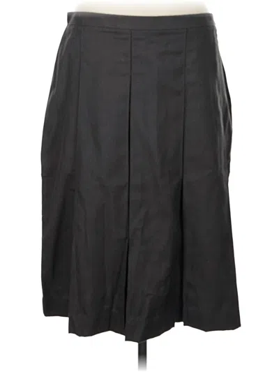 Pre-owned Lands' End Formal Skirt In Black