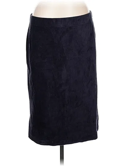 Pre-owned Lands' End Formal Skirt In Blue