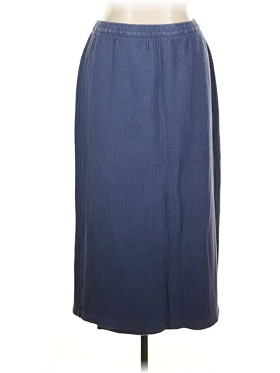 Pre-owned Lands' End Formal Skirt In Blue